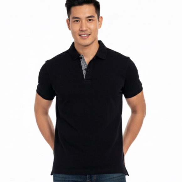 Jared Lang Men's Black Short Sleeve Polo Size Medium - Picture 3 of 9
